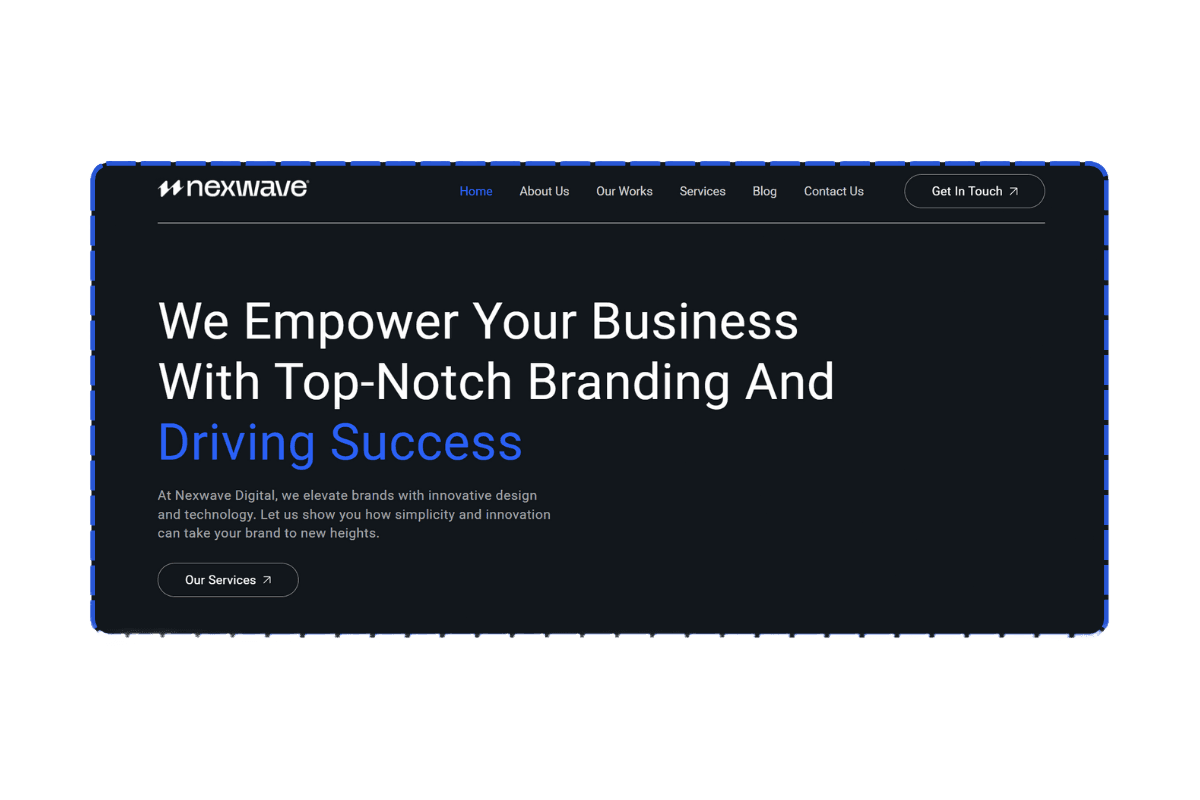 Nexwave digital agency project by Lazim, web design by Lazim MV